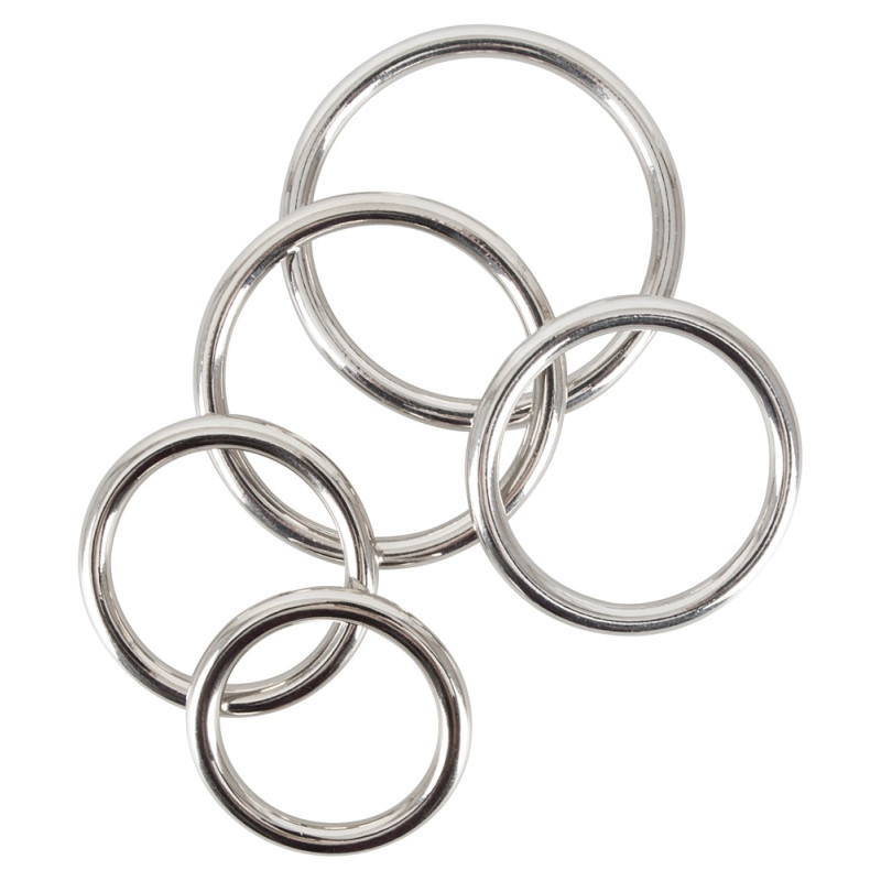 Bad Kitty Set of 5 Metal Rings