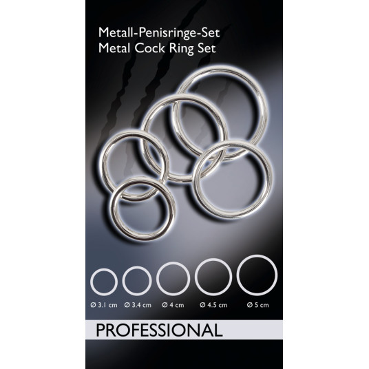 Bad Kitty Set of 5 Metal Rings