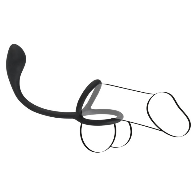 Black Velvets Cock + Ball ring