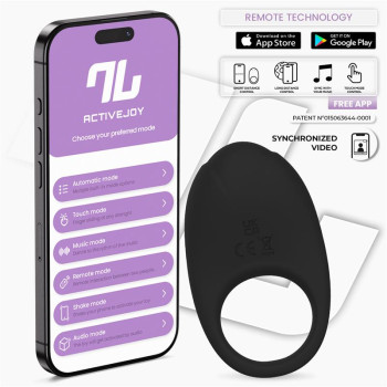 Ringo Vibrating Ring with App Unibody Black