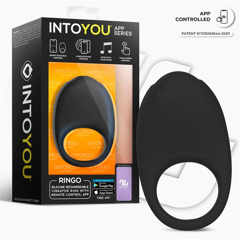  Ringo Vibrating Ring with App Unibody Black