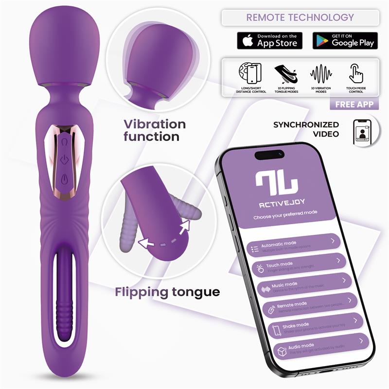  Salma Wand with Flipping Tongue and Vibration with App