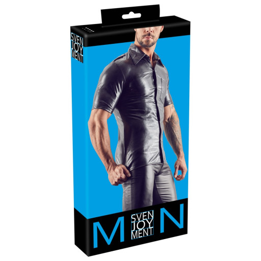 Imitat. Leather Men's Shirt