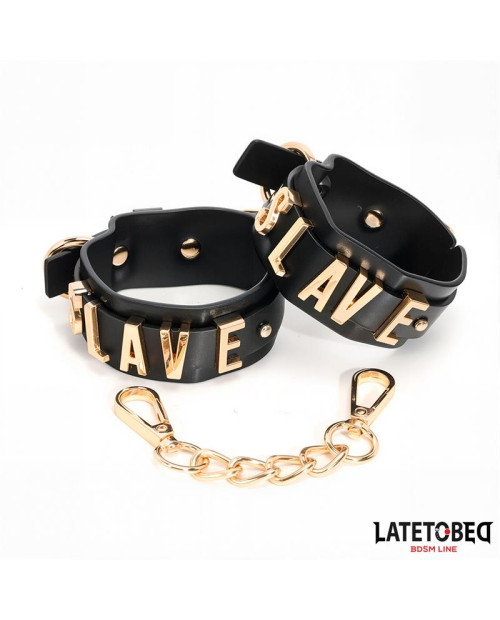  SLAVE Handcuff with Golden Chain