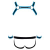 Men's Jock set black/blue