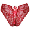 Crotchless panty red