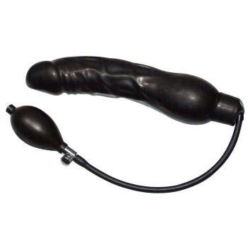 Infl. Dildo Black Latex Balloo