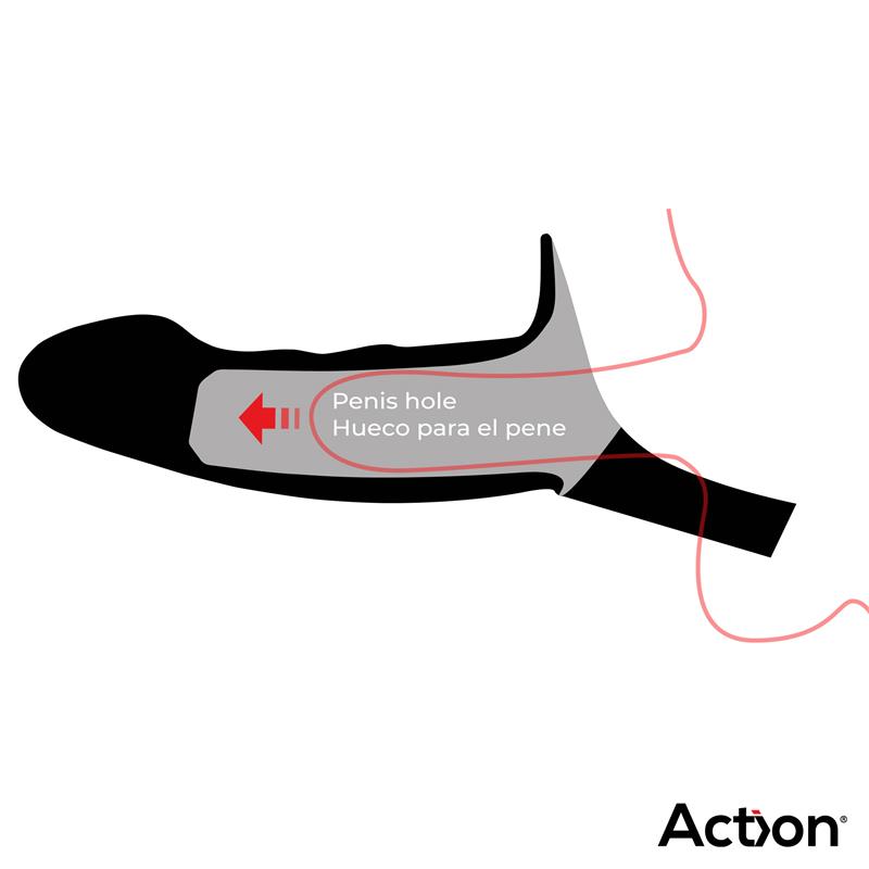  Strap-On with Hollow Dildo Premium Silicone Size L Flesh