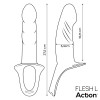  Strap-On with Hollow Dildo Premium Silicone Size L Flesh