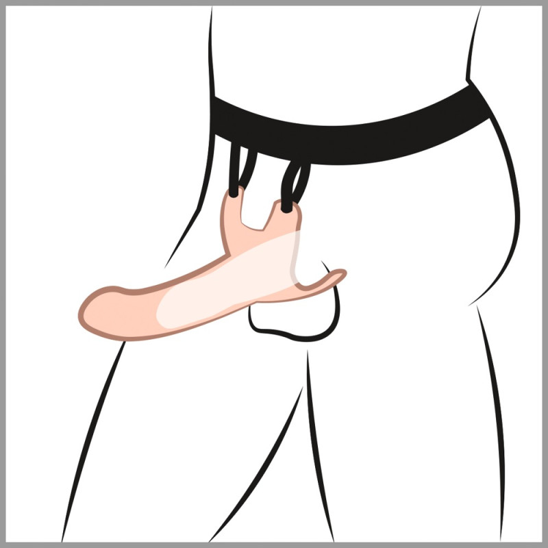 Silicone Strap-on +5cm medium
