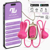  Tickly Nipple Clamps ith Vibration. Remote and Necklace with App