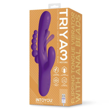  Triya Vibe with Flipping Tongue and Anal Beads
