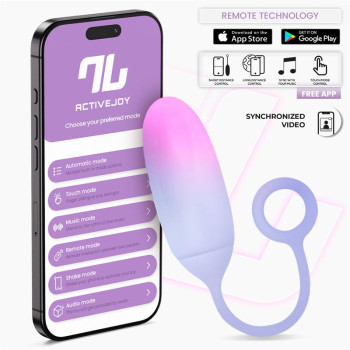  Vibrating Egg Double Layer Silicone with APP Pink/Blue