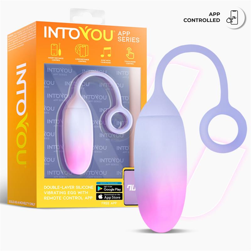  Vibrating Egg Double Layer Silicone with APP Pink/Blue
