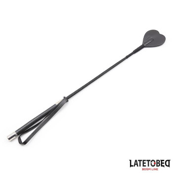  Whip with Heart Shape Black 60cm
