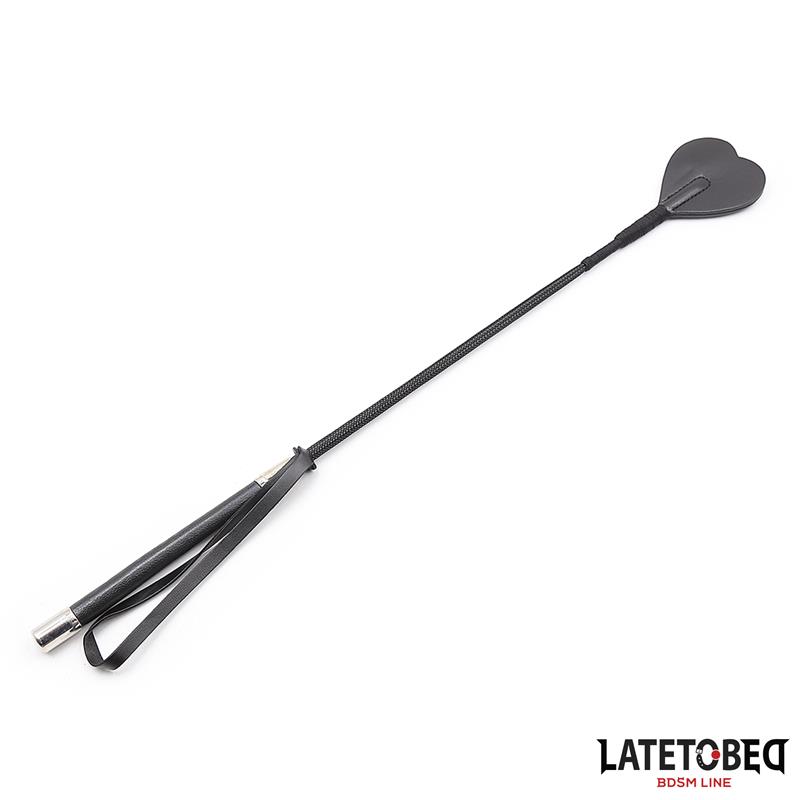  Whip with Heart Shape Black 60cm