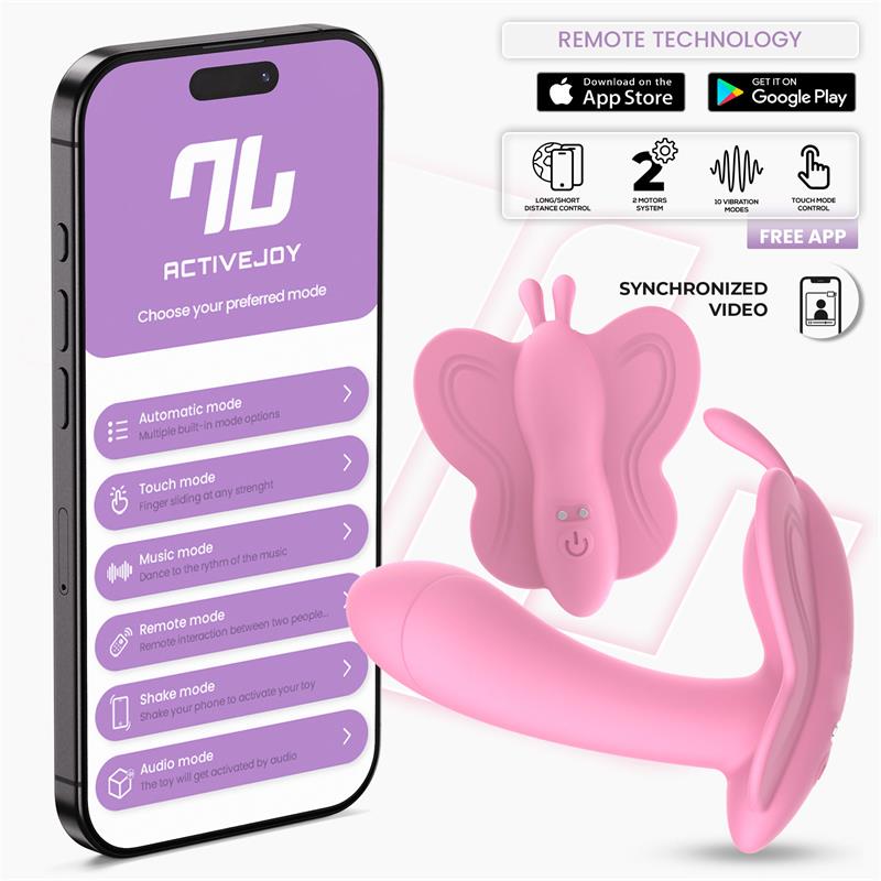  Wingy Butterfly Vibrator with App Pink