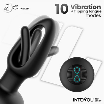  Zack Anal Plug with Flipping Tongue and Vibration with App